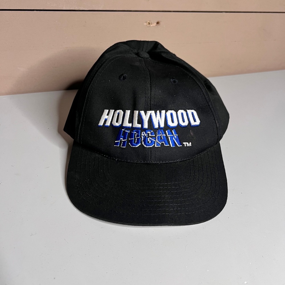 Vintage 1998 WCW nWo Hollywood Hogan Snapback Hat Black Wrestling Cap 90s nWo